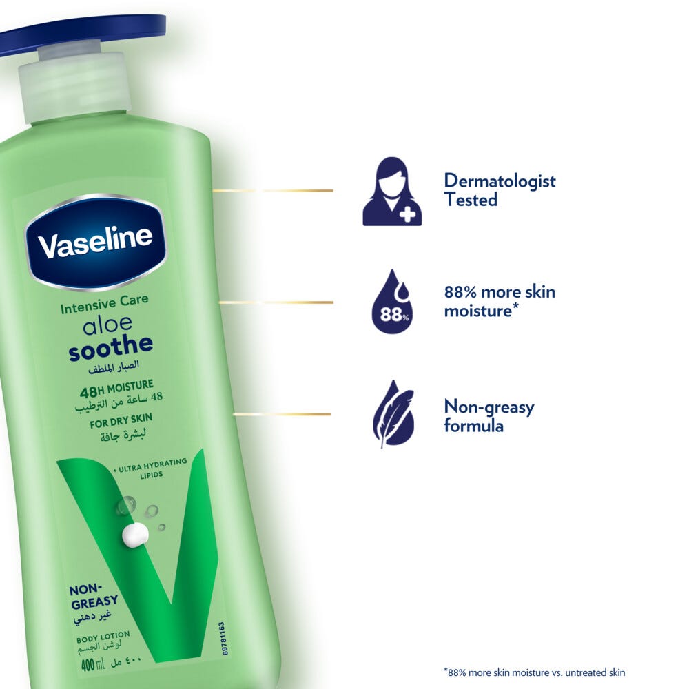 VASELINE Intensive Care Body Lotion, Aloe Soothe, 400ml3.jpg