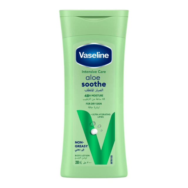 VASELINE Intensive Care Body Lotion, Aloe Soothe, 200ml