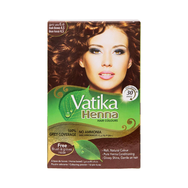 VATIKA HENNA HAIR DARK BROWN 4.5