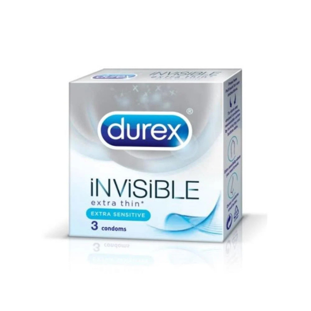 DUREX INVISIBLE - EXTRA THIN EXTRA SENSITIVE 3 CONDOMS