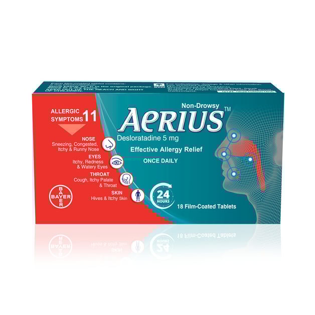 AERIUS 5 MG - 18 TAB