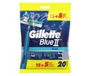 GILLETTE BLUE II PLUS  15+5PCS